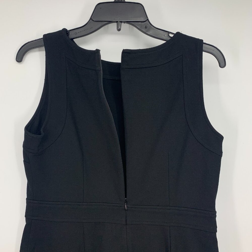 Talbots Dress Black Sleeveless Sheath Empire Waist Seamed - Picture 7 of 9
